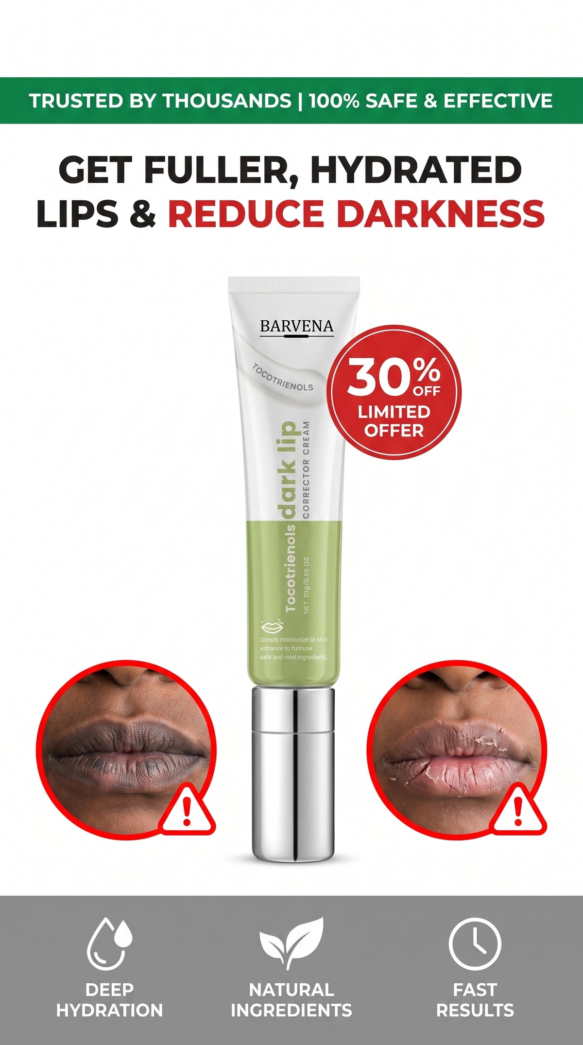 BARVENA Tocotrienols Dark Lip Corrector & Moisturizing Balm