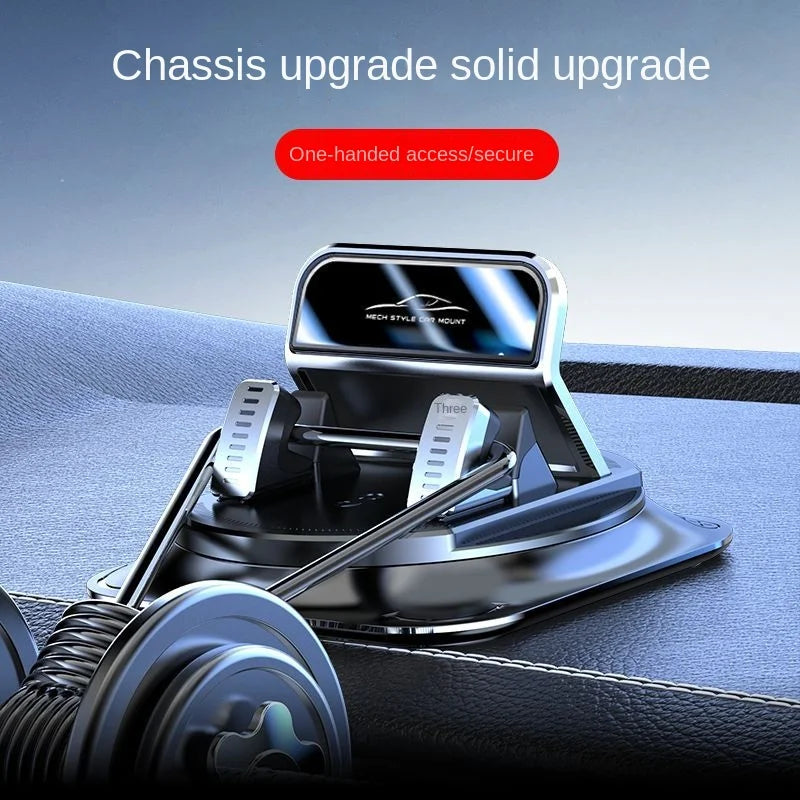 360° Mech-Style Car Dashboard Phone Mount – Secure Navigation Holder