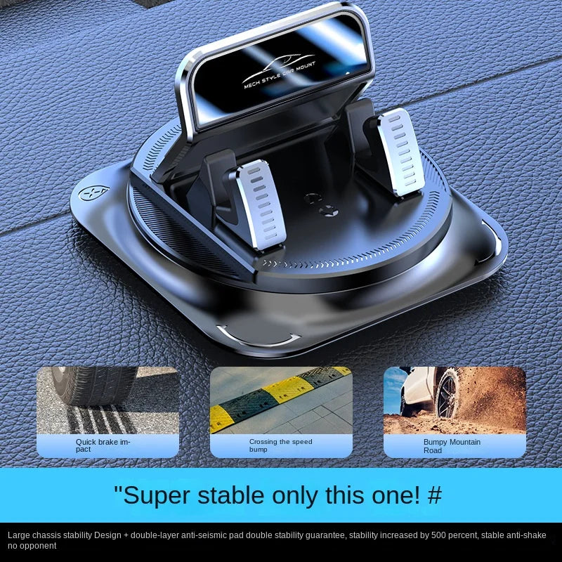 360° Mech-Style Car Dashboard Phone Mount – Secure Navigation Holder