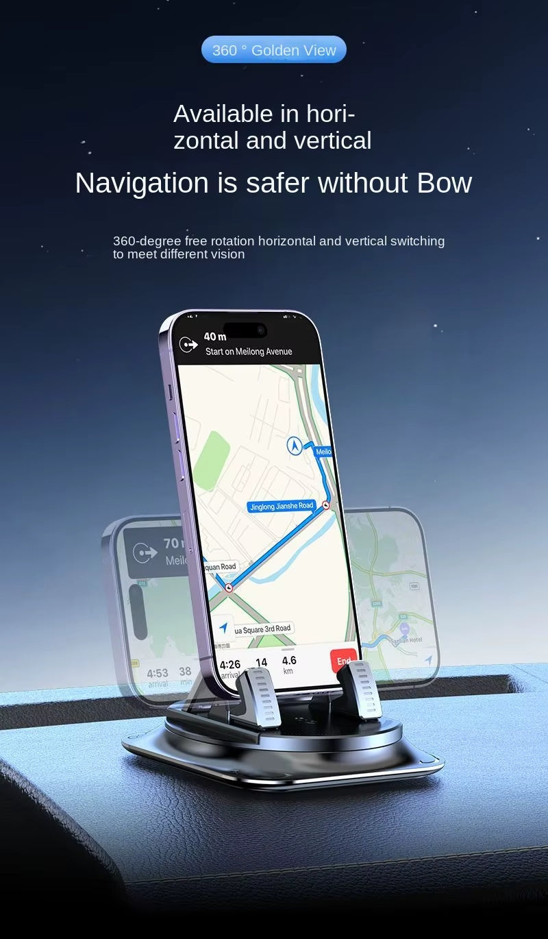 360° Mech-Style Car Dashboard Phone Mount – Secure Navigation Holder