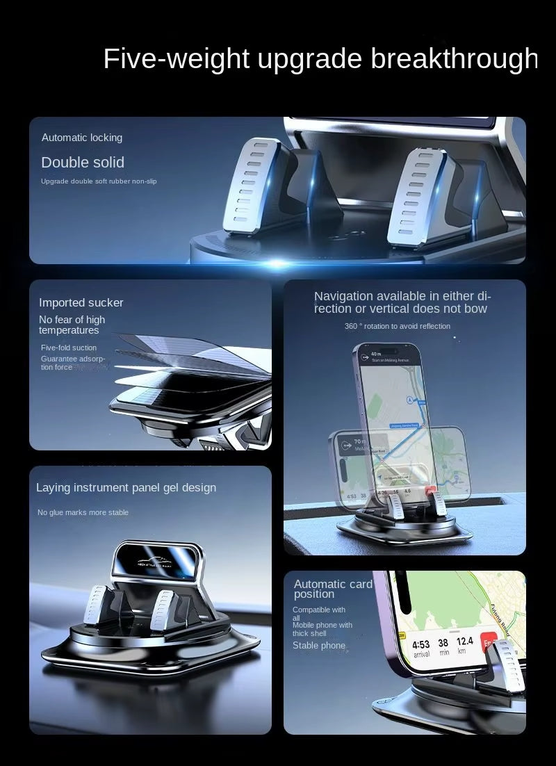 360° Mech-Style Car Dashboard Phone Mount – Secure Navigation Holder