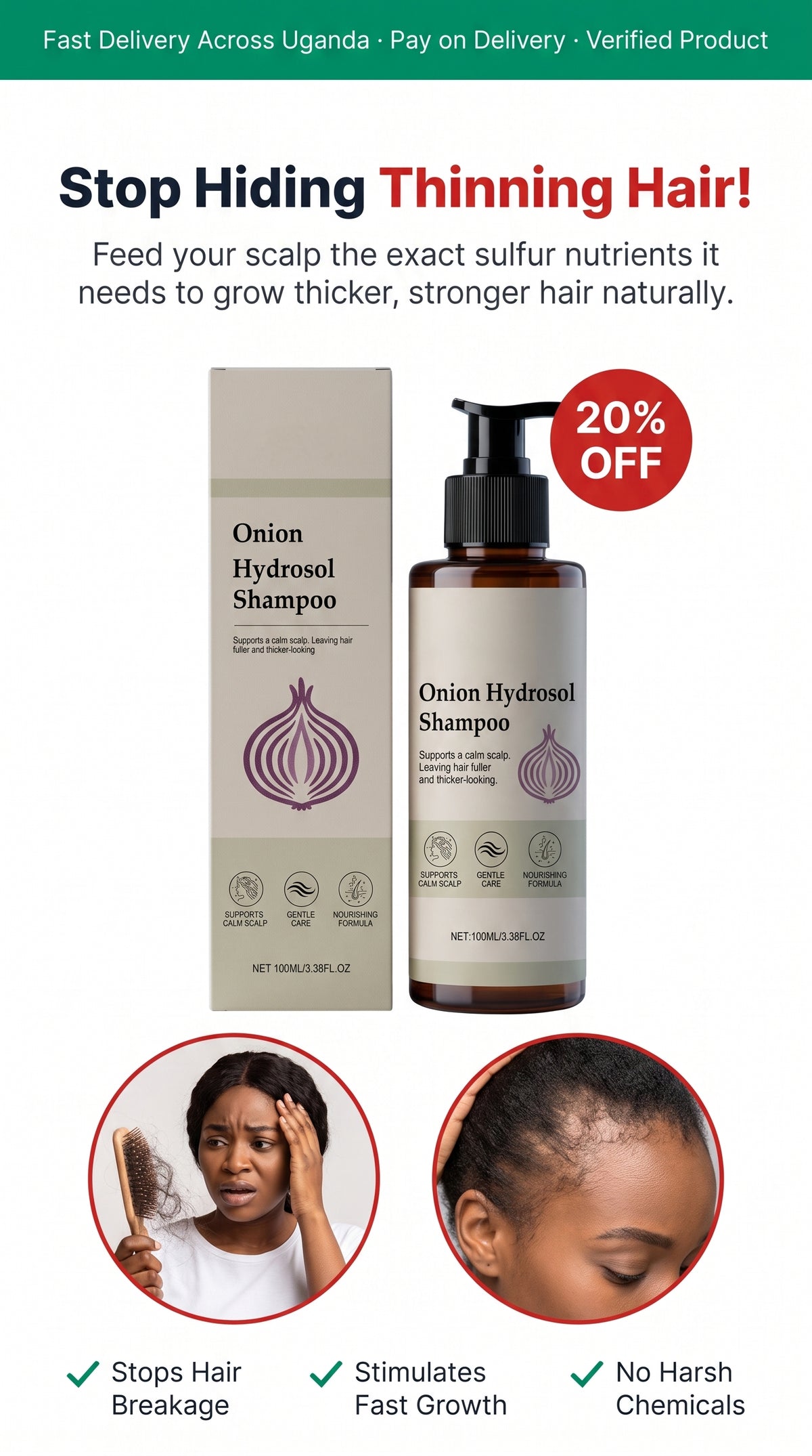 Onion Hydrosol Shower Duo — Shampoo & Conditioner (100ml Each)