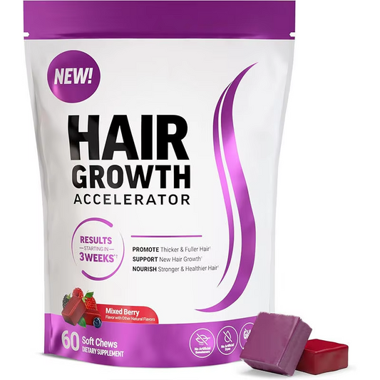 Hair Growth Accelerator™ – Fruity Berry Soft Chews (60 Count)