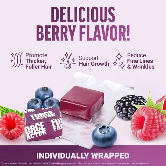 Hair Growth Accelerator™ – Fruity Berry Soft Chews (60 Count)