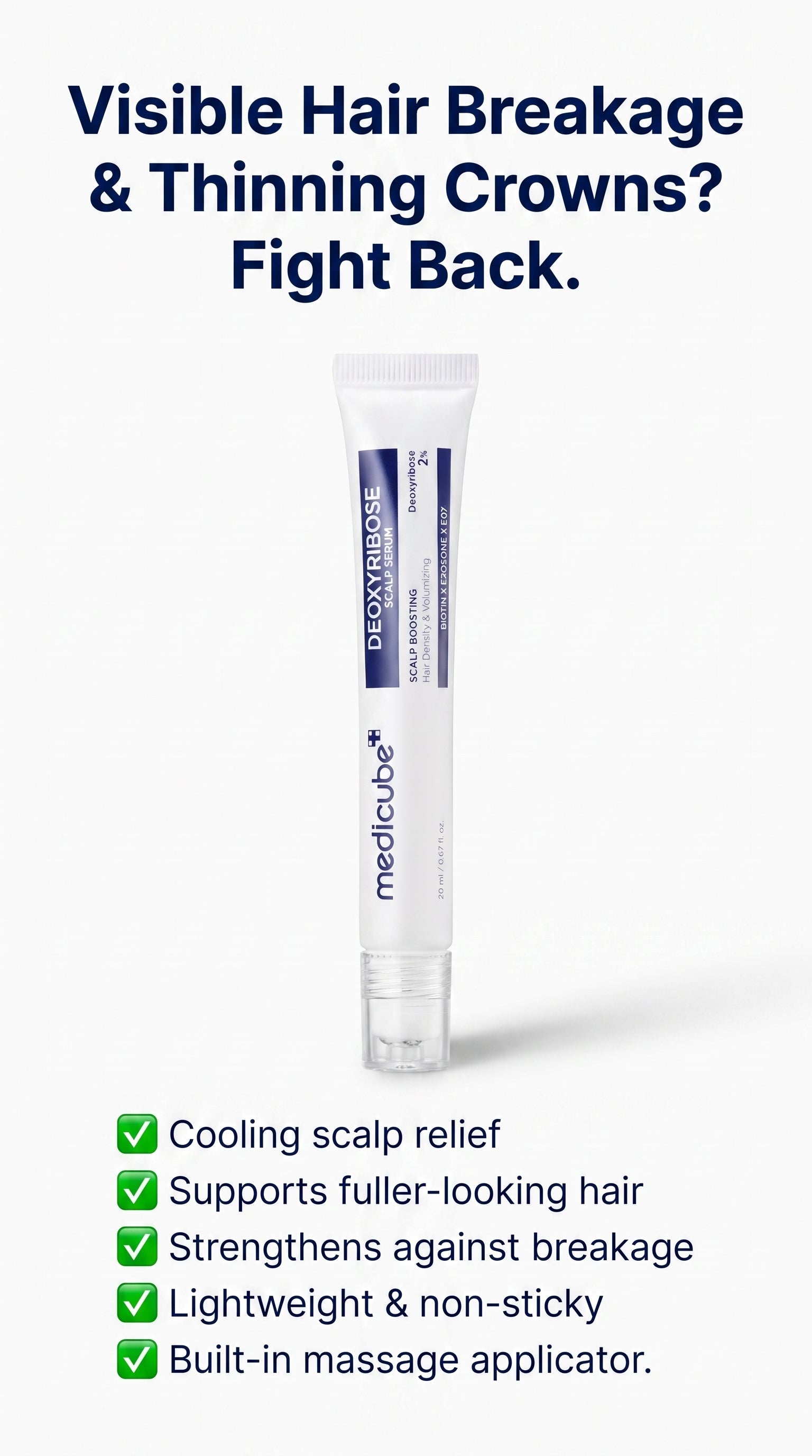 Medicube Deoxyribose Scalp Serum – 2% Scalp Boosting & Volumizing (20ml)