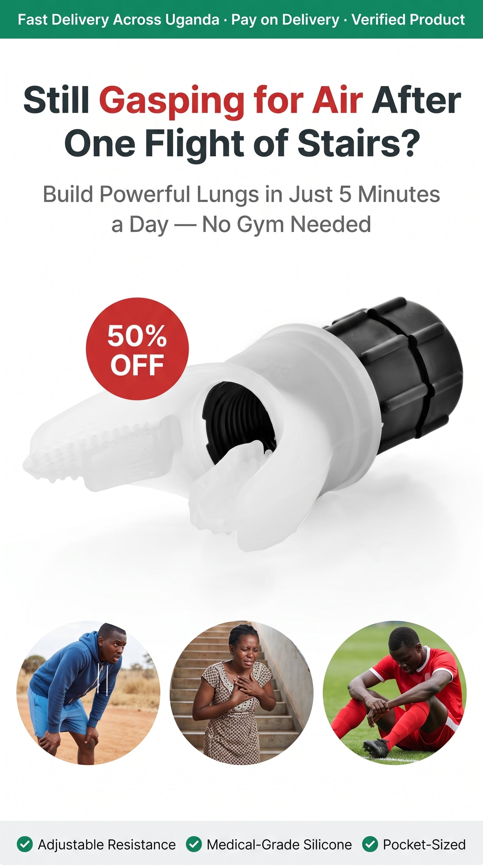 Skyhope SPORT Breathing Trainer — Adjustable Lung Exerciser