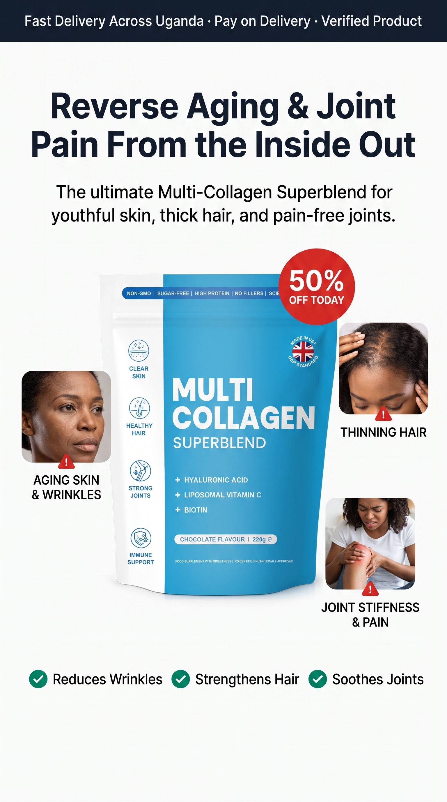 Multi Collagen Hydrolysed Superblend Powder - 6 months